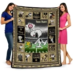 customized army black knights snoopy coach gold quilt blanket best selling