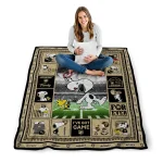 customized army black knights snoopy coach gold quilt blanket best selling