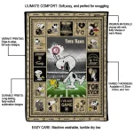 customized army black knights snoopy coach gold quilt blanket best selling