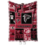 customized atlanta falcons helmet passion red quilt blanket best selling