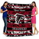 customized atlanta falcons layered florals red white quilt blanket best selling