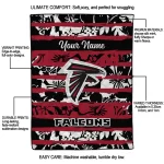 customized atlanta falcons layered florals red white quilt blanket best selling