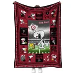 customized atlanta falcons snoopy coach red quilt blanket best selling