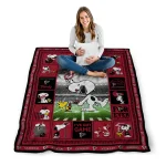 customized atlanta falcons snoopy coach red quilt blanket best selling