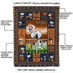 customized auburn tigers snoopy coach navy blue quilt blanket best selling