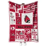 customized ball state cardinals helmet passion red quilt blanket best selling