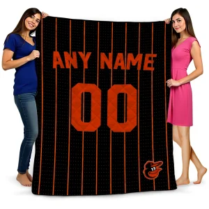customized baltimore orioles pin dot quilt blanket best selling