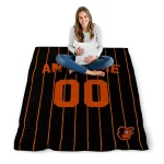 customized baltimore orioles pin dot quilt blanket best selling