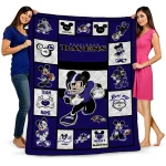 customized baltimore ravens mickey crimson purple white quilt blanket best selling