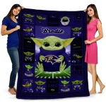 customized baltimore ravens yody baby pattern purple quilt blanket best selling