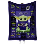 customized baltimore ravens yody baby pattern purple quilt blanket best selling