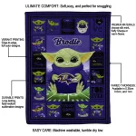 customized baltimore ravens yody baby pattern purple quilt blanket best selling