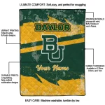 customized baylor bears brushstroke layers green quilt blanket best selling