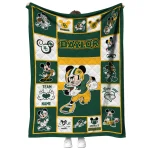 customized baylor bears mickey crimson green white quilt blanket best selling