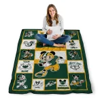 customized baylor bears mickey crimson green white quilt blanket best selling