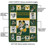 customized baylor bears mickey crimson green white quilt blanket best selling