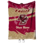 customized boston college eagles brushstroke layers maroon quilt blanket best selling