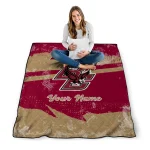 customized boston college eagles brushstroke layers maroon quilt blanket best selling
