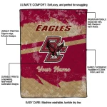 customized boston college eagles brushstroke layers maroon quilt blanket best selling