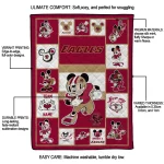 customized boston college eagles mickey crimson maroon white quilt blanket best selling
