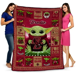 customized boston college eagles yody baby pattern maroon quilt blanket best selling