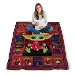 customized boston red sox yody baby motif red quilt blanket best selling