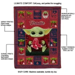 customized boston red sox yody baby motif red quilt blanket best selling