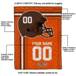 customized bowling green falcons helmet theme orange quilt blanket best selling