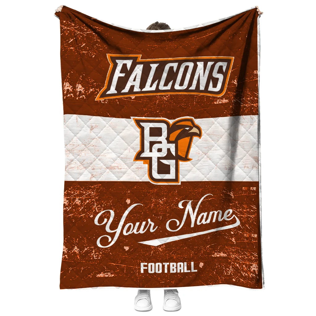 customized bowling green falcons hibiscus burst orange white quilt blanket fashion forward customized bowling green falcons hibiscus burst orange white quilt blanket fashion forward