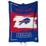 customized buffalo bills grunge patch blue white quilt blanket best selling