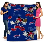 customized buffalo bills mickey football blue quilt blanket best selling