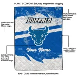 customized buffalo bulls brushstroke layers royal blue quilt blanket best selling