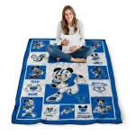 customized buffalo bulls mickey crimson royal blue white quilt blanket best selling