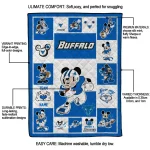 customized buffalo bulls mickey crimson royal blue white quilt blanket best selling