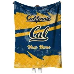customized california golden bears brushstroke layers blue quilt blanket best selling