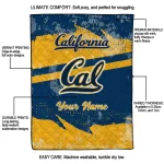 customized california golden bears brushstroke layers blue quilt blanket best selling