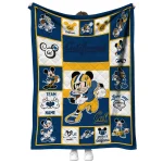 customized california golden bears mickey crimson blue white quilt blanket best selling