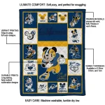 customized california golden bears mickey crimson blue white quilt blanket best selling