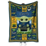 customized california golden bears yody baby pattern blue quilt blanket best selling