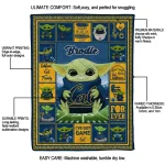 customized california golden bears yody baby pattern blue quilt blanket best selling