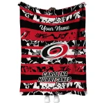 customized carolina hurricanes layered florals red white quilt blanket best selling