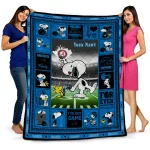 customized carolina panthers snoopy coach blue quilt blanket best selling