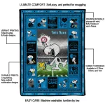 customized carolina panthers snoopy coach blue quilt blanket best selling
