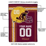 customized central michigan chippewas helmet theme maroon quilt blanket best selling