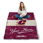 customized central michigan chippewas hibiscus burst maroon white quilt blanket best selling