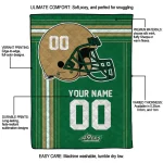 customized charlotte 49ers helmet theme green quilt blanket best selling