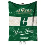 customized charlotte 49ers hibiscus burst green white quilt blanket best selling