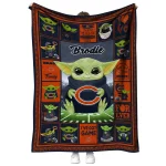 customized chicago bears yody baby pattern blue quilt blanket best selling