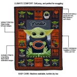 customized chicago bears yody baby pattern blue quilt blanket best selling