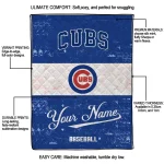 customized chicago cubs snoopy victory blue white quilt blanket best selling